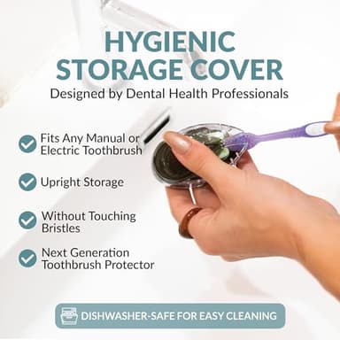 BRUSHGUARD Toothbrush Protector, Cap and Holder - Hygienic Storage Cover​ - Image 2