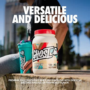 GHOST Whey Protein Powder, Milk Chocolate - 2LB, 25G of Protein - Whey Protein Blend - ­Post Workout Fitness & Nutrition Shakes, Smoothies, Baking & Cooking - Soy & Gluten-Free - Image 2