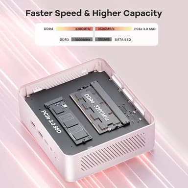 NIMO Mini-PC, 16GB RAM 1TB M.2 SSD Intel 12th Gen N100(Beat i3-1115G4) 4 Cores Desktop Mini PC, Support Upgrade Desktop PC Triple 4K HDMI USB3.2 BT5.2 WiFi 6 Students-Business Home Office - Image 5