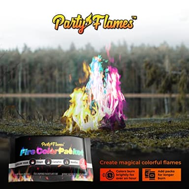 Fire Color Changing Packets Fire Pit (10 Pack) - Perfect for Any Campfire, Bonfire & Outdoor Fireplaces - Perfect Magic Cosmic Mystical Campfire Accessories - Camping Games - Image 2