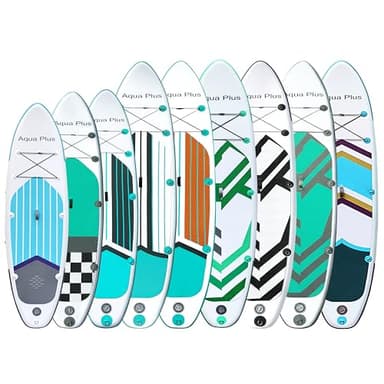 Aqua Plus 6inches Thick Inflatable SUP for All Skill Levels Stand Up Paddle Board,Paddle,Pump,ISUP Travel Backpack, Leash,Shoulder Strap,Youth,Adult Inflatable Paddle Board - Image 3