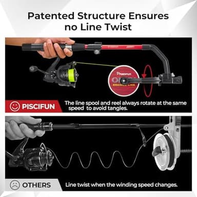 Piscifun Speed X Fishing Line Winder with Unwinding - Spooling Station for Spinning, Cast, and Spincast Reels - Image 4