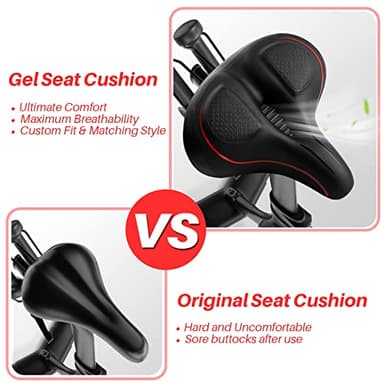 Oversized Bike Seat for Peloton Bike & Bike+, Comfort Seat Cushion Compatible with Peloton, Road or Exercise Bikes, Bicycle Wide Saddle Replacement for Men & Women, Accessories for Peloton - Image 5