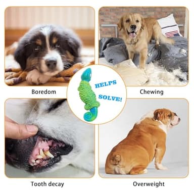 Ankinghor Durable Dog Toys for Aggressive Chewers, Indestructible Dog Toys for Large Dogs, Tough Chew Toys for Small Medium Large Breed to Keep Them Busy (Strong Beef Flavored Lizard) - Image 4