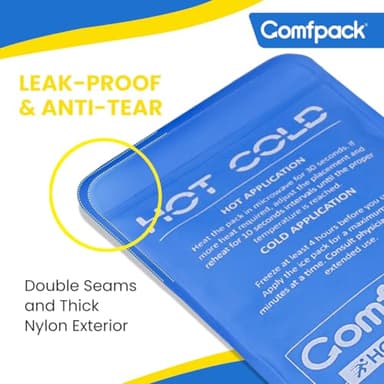 Comfpack Soft Ice Packs for Sports Injuries, Long Lasting Multipurpose Gel Ice Pack with Dual Temperatures for Muscle Pain Relief & Strains, Handheld Design Cold Pack for Head, Shoulder, Knee, Ankle - Image 5