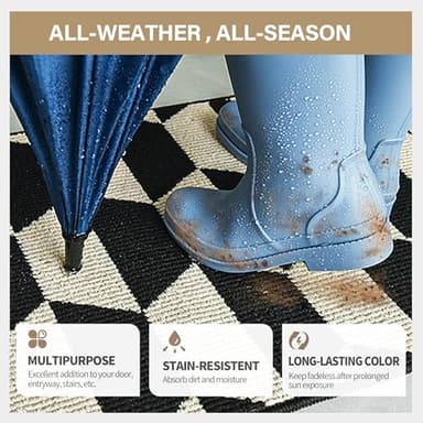 GRANNY SAYS Indoor Doormat, 24" x 36", Non-Slip Front Door Mats, Outdoor Welcome Mat Washable, Low Profile Indoor Door Mats for Entryway, Floor Inside Back Doormats - Image 3