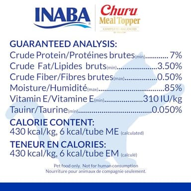 INABA Churu Meal Topper for Cats, Complete & Balanced, Creamy, Lickable Purée Cat Food Topper, 0.5 Ounce Tube, 24 Tubes (4 per Pack), Tuna Recipe - Image 6