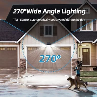 Solar Outdoor Lights with Remote Control, Motion Sensor, 3 Modes, 3 Heads LED Security Lights, IP65 Waterproof, Wide Angle - Image 4