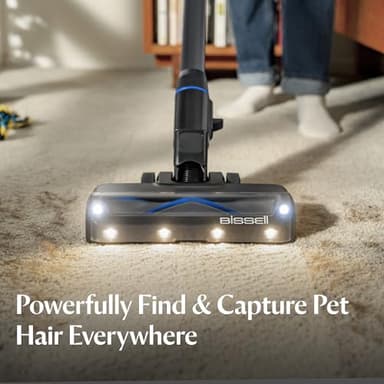 BISSELL PowerClean FurGuard 280W Self-Standing Cordless Vacuum w/Self-Cleaning Brush Roll, Strong Suction, Removeable Battery, Wall Mount, Upholstery Tool & Bright Headlights - Image 3