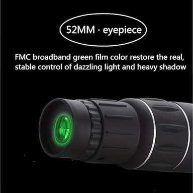 16x52 Monocular Telescope with 10x Magnification, 66M-8000M Range, Day & Night Vision, 150mm Lens - Image 6
