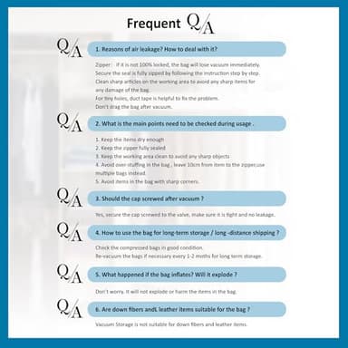 20 Pack Vacuum Storage Bags, Space Saver Bags (4 Jumbo/4 Large/4 Medium/4 Small/4 Roll) Compression for Comforters and Blankets, Sealer Clothes Storage, Hand Pump Included - Image 7