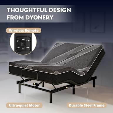 Dyonery Twin XL Adjustable Bed Base Frame with Wireless Remote + 12 Inch Twin XL Gel Memory Foam Mattress Bed in a Box, Head and Foot Incline, Zero Gravity, Fiberglass Free, 80" × 38" - Image 4
