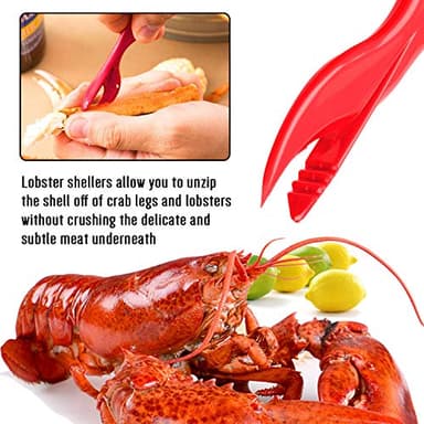 Hiware 20-piece Seafood Tools Set includes 6 Crab Crackers, 6 Lobster Shellers, 6 Crab Leg Forks/Picks and 2 Seafood Scissors & Storage Bag - Nut Cracker Set - Image 4