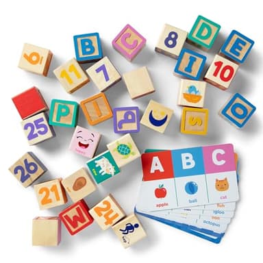 Ms. Rachel Melissa & Doug Letter, Number, and Game Wooden Learning Blocks with Activity Cards for Girls and Boys Toddlers Ages 18 Months+ - FSC Certified - Image 4