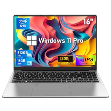 NIAKUN Laptop Computer, Gaming Laptops 2025, 16 Inch Lap Top PC Win 11 Pro, 16GB RAM 512GB SSD, N95 Processor(up to 3.4GHz), Backlit Keyboard, for Business and Students - Image 1