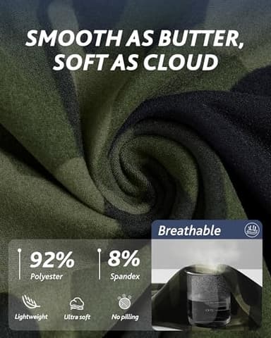 CAMPSNAIL Biker Shorts Women with Pockets - 3"/5"/8" High Waisted Workout Spandex Tummy Control Gym Running Yoga Shorts Green Camo - Image 2