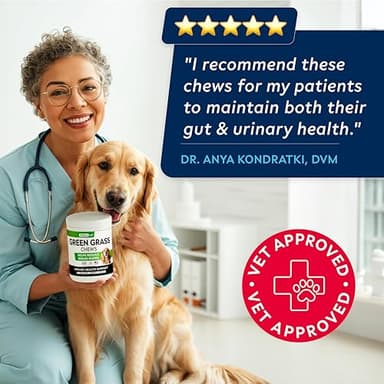 STRELLALAB Green Grass Dog Chews - Dog Pee Grass Helper - Supplement Urine Neutralizer for Grass Burn Spots - Grass Treatment for Pet Urine - Pee Lawn Repair Treats with Probiotics - Made in USA - Image 6