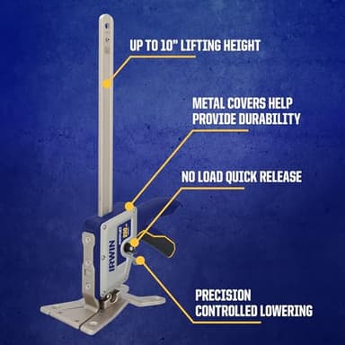 IRWIN Quick-Lift Construction Jack, Hand Lifting Jack Tool, Multifunctional, Lift up to 10" and Lift Capacity 330 lbs (IRHT83100) - Image 6