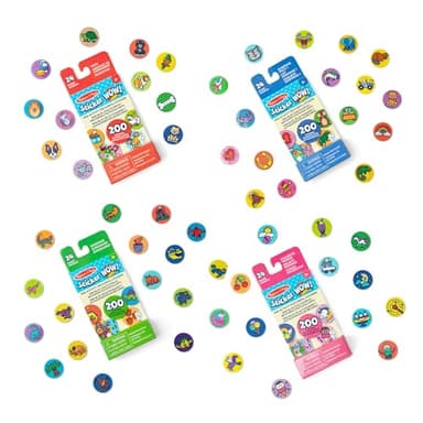 Melissa & Doug Sticker Wow!™ Mini Activity Pad and Refill Stickers 4-Pack (Dinosaur, Pets, Favorite Things, Surprise Pack 1) – 200 Stickers Each (800 Total) for Any Sticker Stamper (Not Included) - Image 4