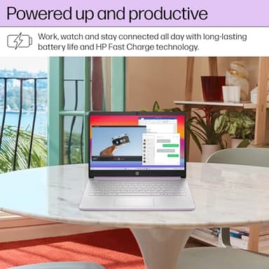 HP 14” Flagship Laptop 2025 AI-Powered Computer, Office Lifetime, Student Business, 4-Core Intel CPU, 16GB RAM 628GB Storage (128GB UFS+ 500GB Ext), Long Battery HubxcelAccessory Win 11 Pro Lavender - Image 8