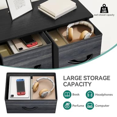 YITAHOME Dresser for Bedroom with 9 Drawers - Fabric Storage Tower, Tall Chest Organizer Unit for Living Room, Entryway, Closets with Sturdy Steel Frame, Wooden Top - Image 5