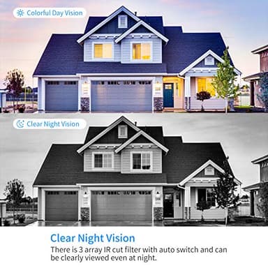 Hiseeu [16CH Expandable, 5MP] 2.4G/5G Wireless Pro Security Camera System, 10.1" LCD 8MP Monitor, 4Pcs 5MP Outdoor Indoor Cameras, One-Way Audio, Plug & Play, Waterproof, Motion Detection, 1TB HDD - Image 7