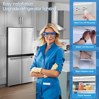 W11048980 Refrigerator LED Light Assembly Replace W11470191 W11455230 W11032355 W11032353 Suitable for Whirlpool Refrigerator Model WRQA59CNKZ Kitchen-Aid KRQC506MPS00, 5 Years Manufacturer - Image 5