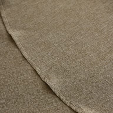 Decorelia Waterproof Faux Linen Farmhouse Round Table Cloth for Indoor/Outdoor, Decorative Rustic Fabric Tablecloth Cover for Party Picnic Dining & Kitchen Table (60 Inch, Round (2-4 Seats), Natural) - Image 5