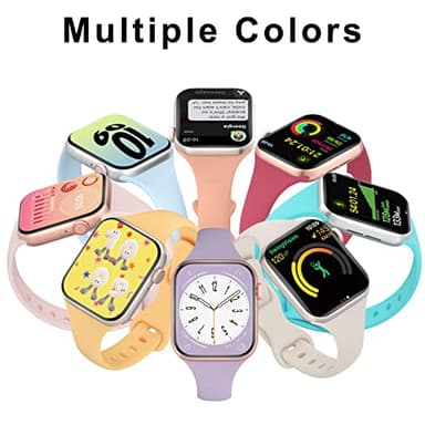 DYKEISS Sport Slim Silicone Band Compatible for Apple Watch Band 38mm 42mm 40mm 44mm 41mm 45mm 49mm, Thin Soft Narrow Replacement Strap Wristband for iWatch Ultra Series 8/7/SE/6/5/4/3/2/1 Women Men - Image 3
