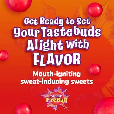 Wonka Atomic Fireball, Candy, Cinnamon Flavor, Individually Wrapped, 7.5 g (240 ct) - Image 3