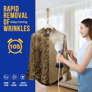 Rolipo Steamer for Clothes 1350W, Clothes Steamer for Home, Office, Travel, Upgraded 400ML Large Capacity Water Tank, Wrinkle Remover - Image 5
