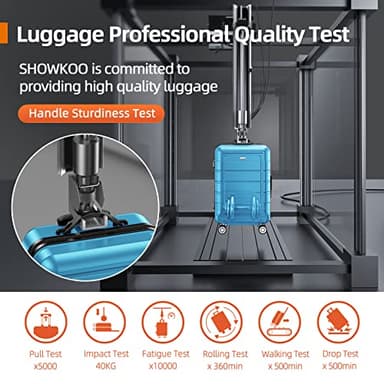 SHOWKOO Luggage Sets Expandable PC+ABS Durable Suitcase Sets Double Wheels TSA Lock 4 Piece Luggage Set Sky Blue - Image 7