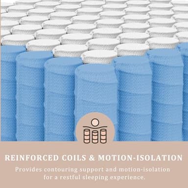 BedStory Firm King Mattress 12 inch - Pain-Relieving Hybrid Mattress for Extra Lumbar & Hip Support - No Sagging Bed in a Box - 365-Night Trial - No Odor, Fiberglass-Free, CertiPUR-US Certified - Image 5