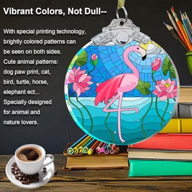 Flamingo Christmas Ornaments - Flamingo Gifts for Women Men - Flamingo Christmas Tree Decorations - Flamingo Gift Ideas Crystal Glass 3" - Xmas Gifts for Flamingo Lovers - Image 4