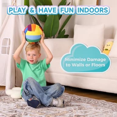 LINKBOY Soft Volleyball Size 4 – Multicolor, Silent, Lightweight Indoor Ball for Kids and Practice Use - Image 2