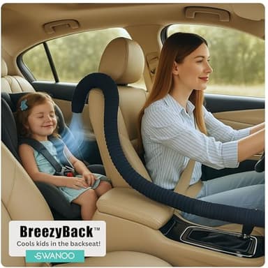 Swanoo Car AC Vent Extender | Air Vent Hose for Backseat | Directs Cool or Hot Air to Kids & Pets | Universal Fit | Extends Up to 10 FT | AC Tube for Baby Car | Back Seat Air Conditioning | BreezyBack - Image 3