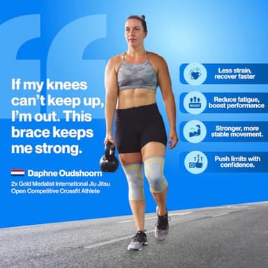 Modvel 2 Pack Knee Brace for Women & Men - Workout Knees Compression Sleeve for Knee Pain Relief Joint Support for ACL, Arthritis, Meniscus Tear Knees Brace for Sports, Rodilleras para Gym Fitness - Image 9