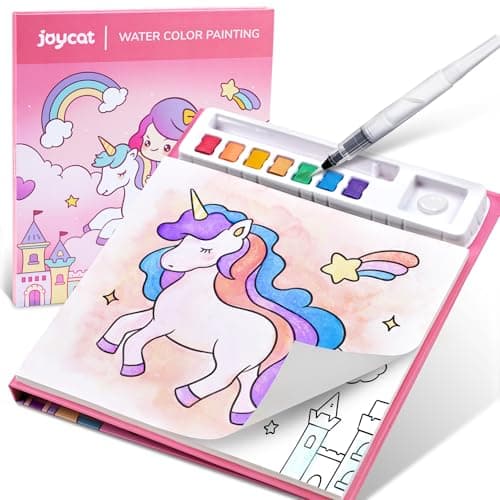 JoyCat Paint with Water Coloring Books for Toddlers, Watercolor Painting Sets for Kids Ages 3-5 4-8, Arts and Crafts Drawing Activities Toy Birthday Gift for Boys Girls (Magical Pony) - Image 1