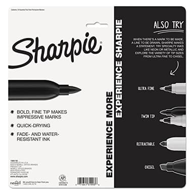 Sharpie Electro Pop Permanent Markers, Fine Tip, Marker Set, Assorted Colors, 24 Count - Coloring, Drawing, Art, Markers, Writing - Image 3