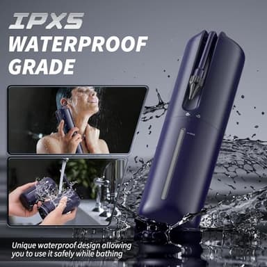 Ear Wax Removal - Electric Ear Irrigation Flushing System, Water Powered Ear Cleaner with 4 Pressure Modes, Safe and Effective Ear Cleaning Tool, Water Resistant USB Rechargeable (Blue) - Image 2