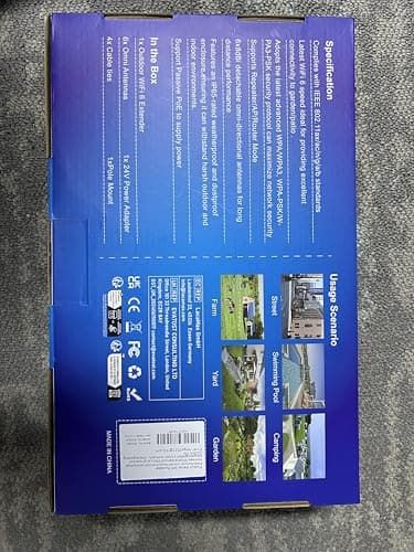 AX3000 WiFi Extender Signal Booster Outdoor WiFi 6 Extender, Wireless Gigabit Access Point Outdoor, IP67 Weatherproof, Passive PoE, for Starlink, Garage, Farm, Yard, RV, Campsite - Image 9