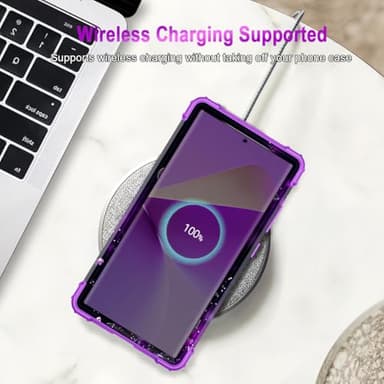 Miqala for Galaxy S25 Ultra 5G Case,Glow in The Dark Three Layer Heavy Duty Shockproof Full Protection Hard Plastic Bumper+Soft Silicone Protective Case for Samsung Galaxy S25 Ultra 6.9 inch,Deep - Image 8