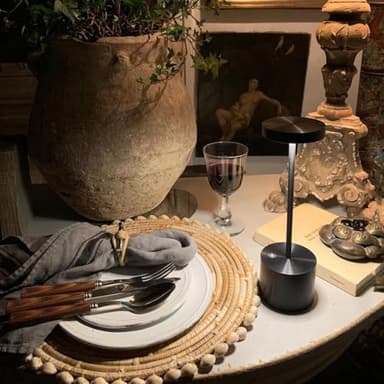 SAKRINGT 2 Pack Rechargeable Table Lamp, LED Cordless Table Lamp,5000mAh Battery Operated Portable Table Light,Dimming for Restaurant/Patio/Outdoor(Black) - Image 7