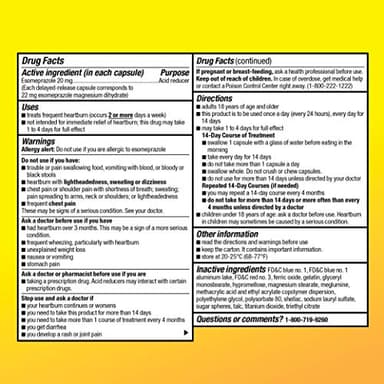 Amazon Basic Care Esomeprazole Magnesium Delayed-Release Mini Capsules, 20 mg, Acid Reducer, 24 Hour Heartburn Medicine, 42 Count - Image 5