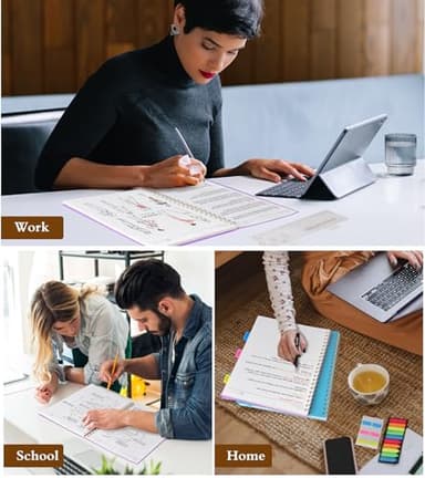 Spiral Notebook Journal 8.5” x 11”, A4 Large Notebooks for Women Men, College Ruled Lined Journal, 100 GSM Paper, Hardcover Spiral Bound Journals for Work School Writing Note Taking Business, Purple - Image 7