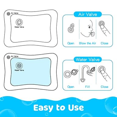 Yeeeasy Tummy Time Water Mat丨Inflatable Tummy Time Water Play Mat for Babies, Infants and Toddlers 3 to 12 Months Promote Development Toys Baby Gifts - Image 7