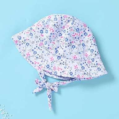 Infant Baby Girl Swimsuit One-Piece Long Sleeve Rash Guard with Hat Set Floral Zipper Bathing Suit Leopard Beach Wear (3-6 Months, Flower#2) - Image 7