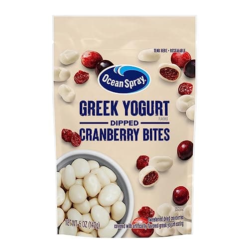 Ocean Spray Greek Yogurt Covered Craisins, Greek Yogurt Flavored, Covered Cranberries, Dried Fruit, 5 Oz Pouch (Pack of 12) - Image 1