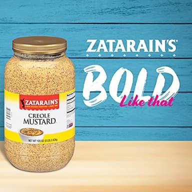 Zatarain's Creole Mustard, 8 lb - One 8 Pound Jar of Creole Mustard Sauce, Cajun Style Condiment for Sandwiches, Salads, Dipping Sauces and Marinades - Image 3