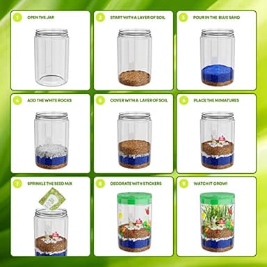 Dan&Darci Light-Up Terrarium Kit for Kids - STEM Science Kit - Educational DIY Toy for Boys & Girls - Birthday Gift - Craft Project Idea for Ages 6 7 8 9 10 11 12 Year Old - Image 5